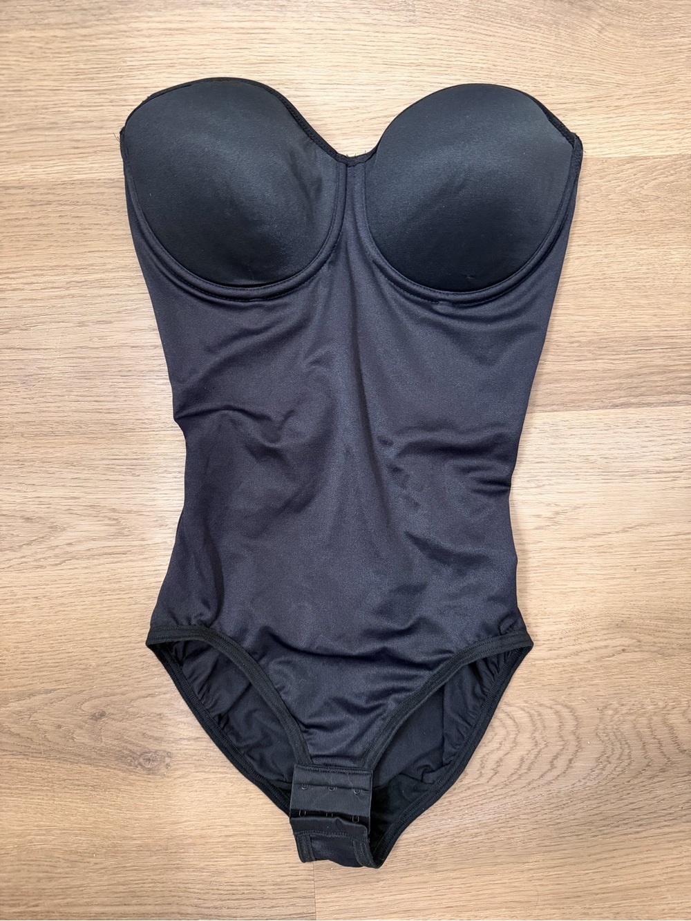 Vintage 2002 Victoria's Secret Black Strapless Bodysuit Sculpt Shaper 34D